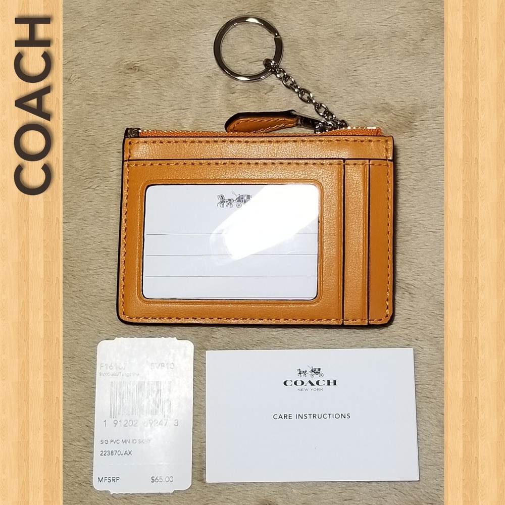 COACH NWT Women's Signature Mini Skinny Id - Picture 3 of 7